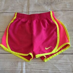 Nike Pink and Yellow Tempo Running Shorts